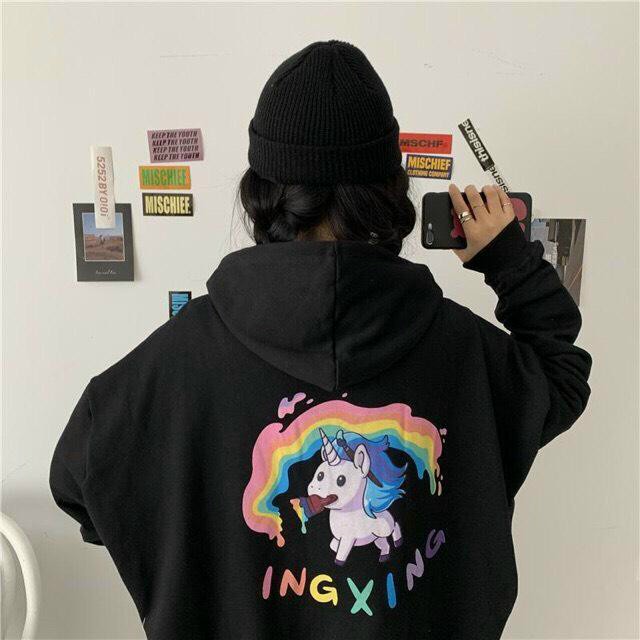 Áo khoác nỉ  Áo khoác hoodie dây kéo nam nữ đẹp form rộng Unisex chất nỉ chần bông - LUXCY