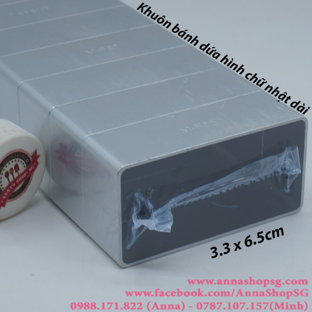 KHUÔN BÁNH DỨA HÌNH CHỮ NHẬT DÀI (10 cÁI)