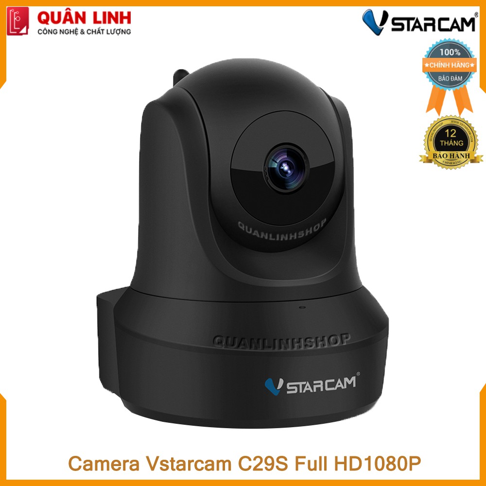 Camera IP Wifi hồng ngoại Vstarcam C29s full HD 1080P 2MP màu đen