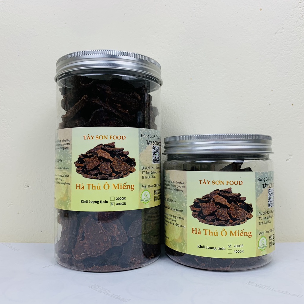 Hũ 400GR Hà Thủ Ô Miếng Đã Sơ Chế Dùng Hãm Trà Giúp Cải Thiện Tóc Bạc Sớm, Rụng Tóc, Hói Đầu