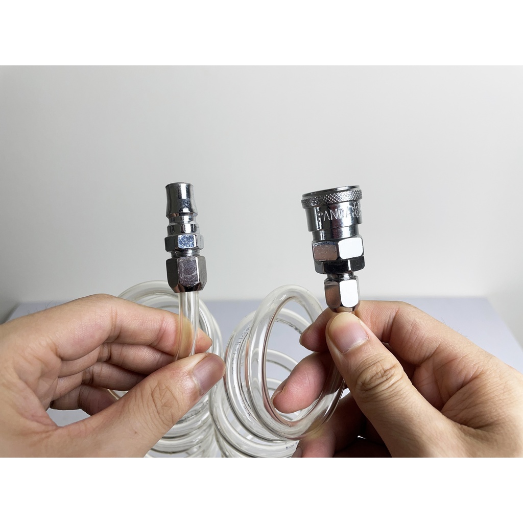 Dây hơi Panda PUD dùng cho máy nén khí, có sẵn 2 đầu nối nhanh