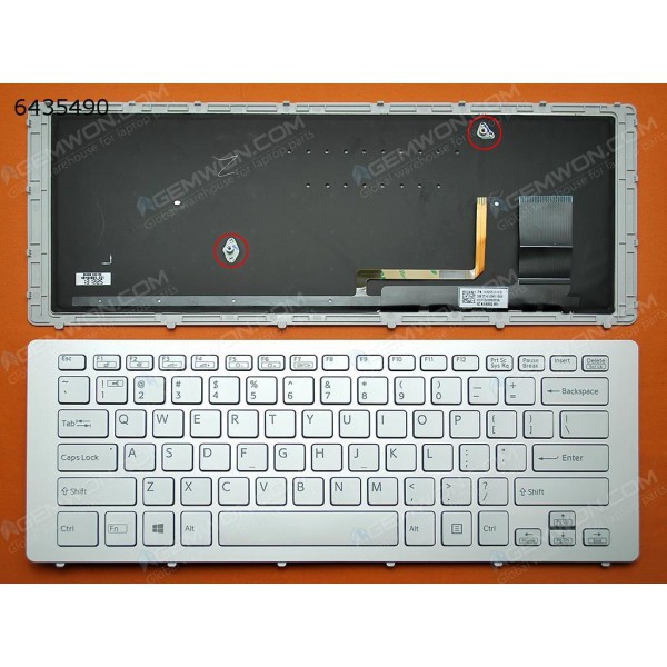 (KEYBOARD) BÀN PHÍM LAPTOP SONY SVF 15N/ FIT 15N dùng cho CÁP THẲNG NẰM GÓC: SVF15N