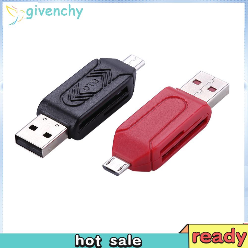 Đầu Đọc Thẻ Nhớ Usb 2.0 Otg Tf / Sd Đa Năng 2 Trong 1