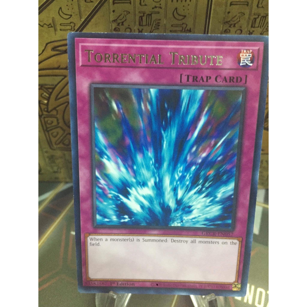Thẻ Bài Yugioh | Torrential Tribute - GRCR-EN057 - Rare 1st Edition