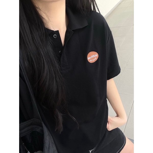 SS0304 Áo polo nữ basic chất vải mềm mát hình thêu Mon Official nhiều màu