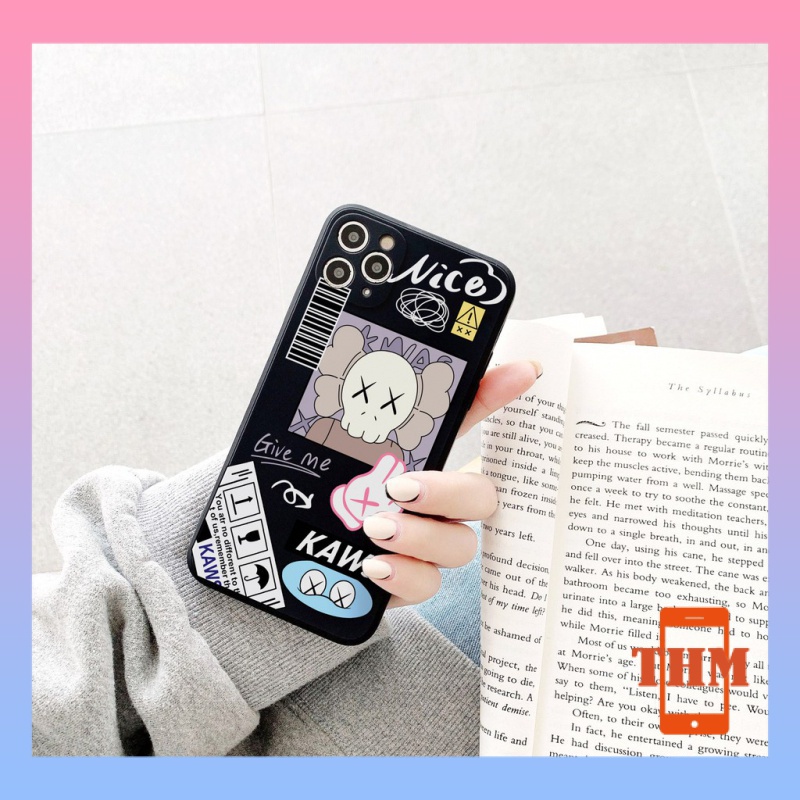 Ốp lưng iphone Điện Thoại In Hình KAWS Cho iPhone 6/6plus/6s/6splus/7/7plus/8/8plus/x/xr/xs/11/12/13/pro/max/plus/promax-骷髅头