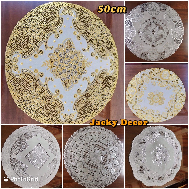 [SIÊU RẺ] Khăn Trải bàn Ren Hoa 50cm hình tròn - HÀNG ĐẸP