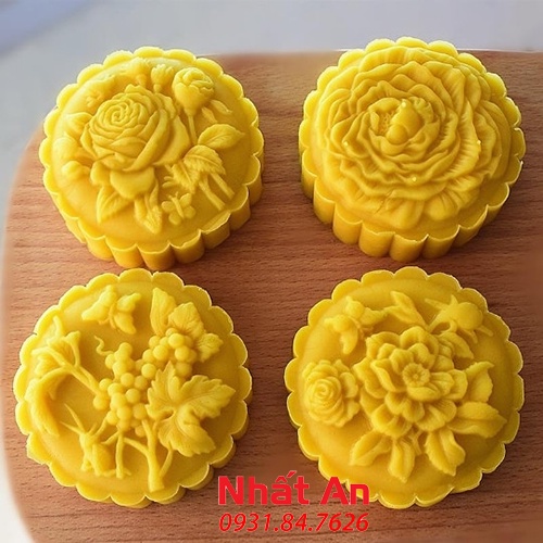 Khuôn trung thu lò xo Hoa hồng (Có 2 size)