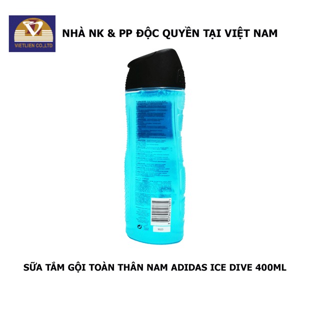 Sữa Tắm Gội Toàn Thân Nam Adidas Ice Dive 400ml