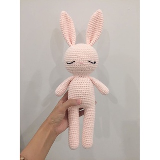 [Thú len handmade]-Thỏ nhồi bông bằng len-Thỏ ngủ-Quà tặng cho bé- Rabbit amigurumi