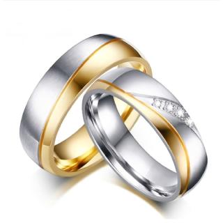 Nhẫn cưới màu vàng đồng thời trang cho các cặp đôi