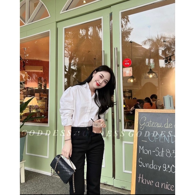 Áo sơ mi cổ sen