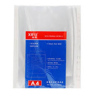 Bìa Lá Lỗ A4 Xifu - Sơ mi lỗ 100 Cái/Xấp - hàng dày, loại 400gram