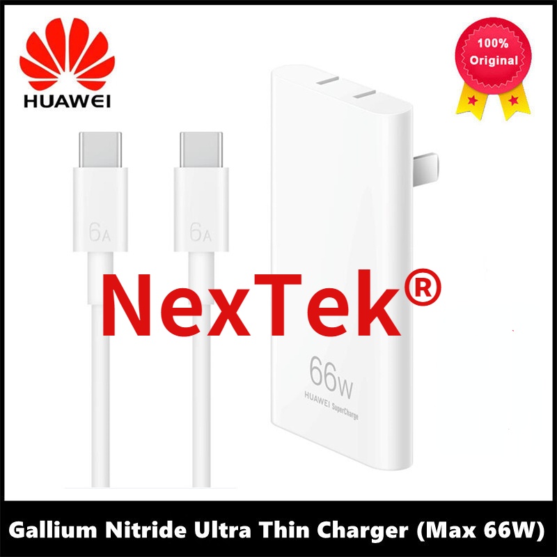 Huawei 66W gallium nitride Gan Ultra Thin sạc  Slim Fuselage Can Technology Multi Develent Tương thích 6A Cáp