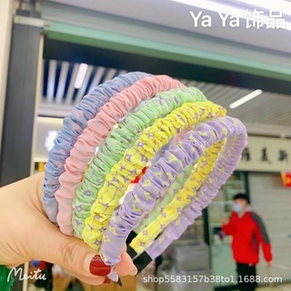 Bờm vải nhún in hình