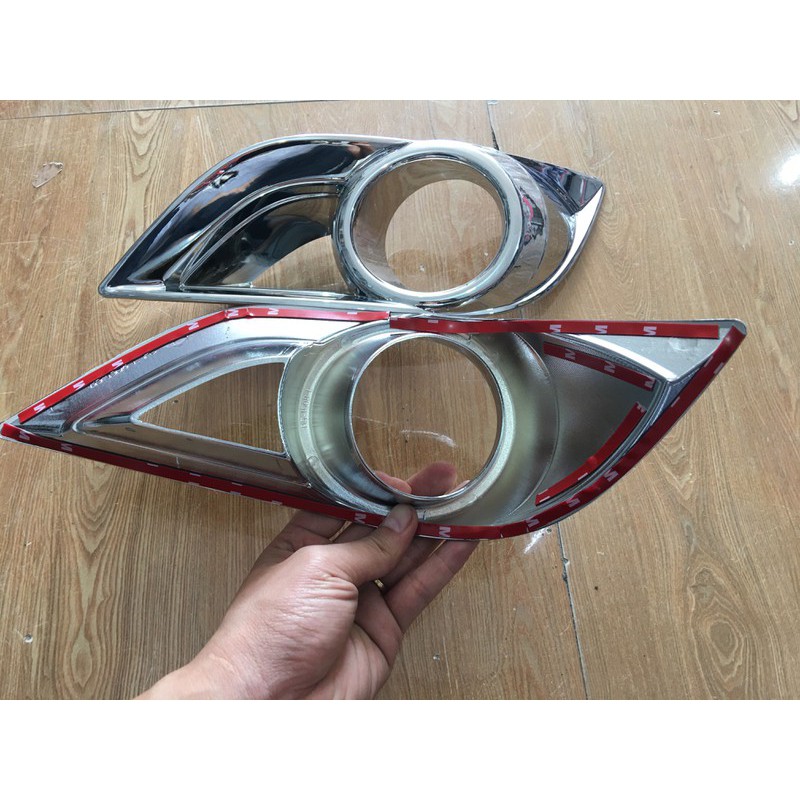 Ốp viền đèn gầm trước xe Mazda BT50 2015-2020 mạ crom cao cấp