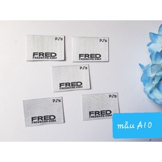 set 10 miếng nhãn mác gắn quần áo trắng và đen