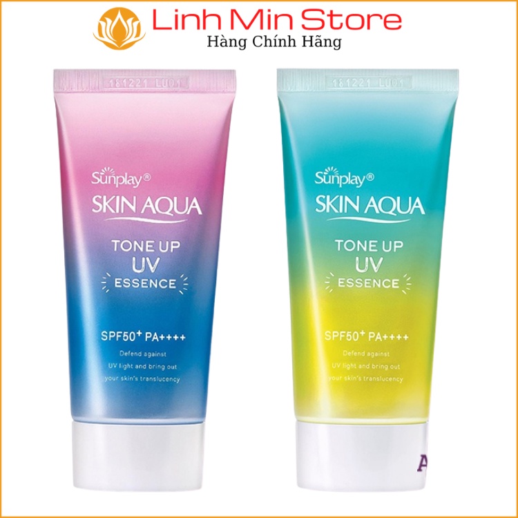 Kem chống nắng Skin Aqua Tone Up UV Essence SPF 50 Nhật Bản Mới