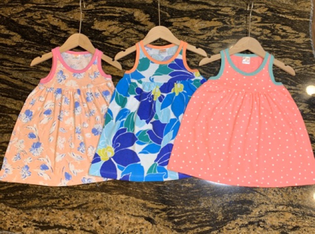 Váy cotton xuất sát nách xinh yêu, mát mẻ cho bé gái - VC