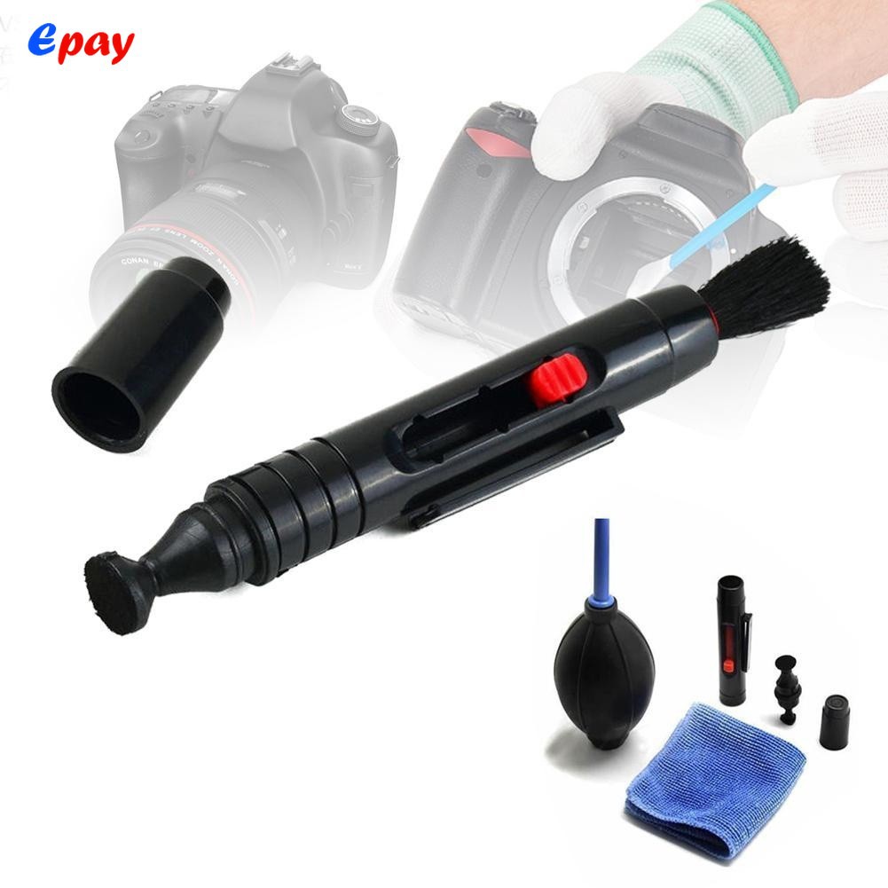 EPAY Bộ dụng cụ lau ống kính 3 in1 Bộ chổi quét bụi cho máy ảnh
