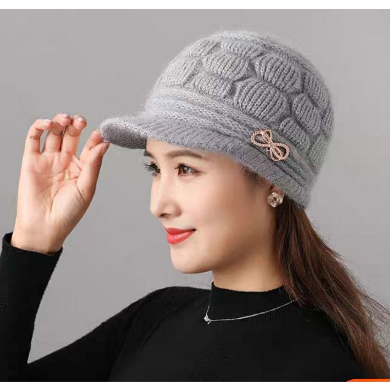 Mũ len nón len beret lưỡi trai nữ thời trang Hàn Quốc