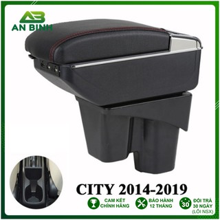 Hộp Tỳ Tay Xe HONDA CITY Cao Cấp Tích Hợp Cổng Sạc USB - Bảo Hành 12 Tháng