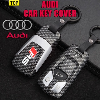 Vỏ Bọc Chìa Khóa Bằng ABS Sợi Carbon Cho Xe Hơi Audi C6 A7 A8 R8 A1 A3 A4 A5 Q7