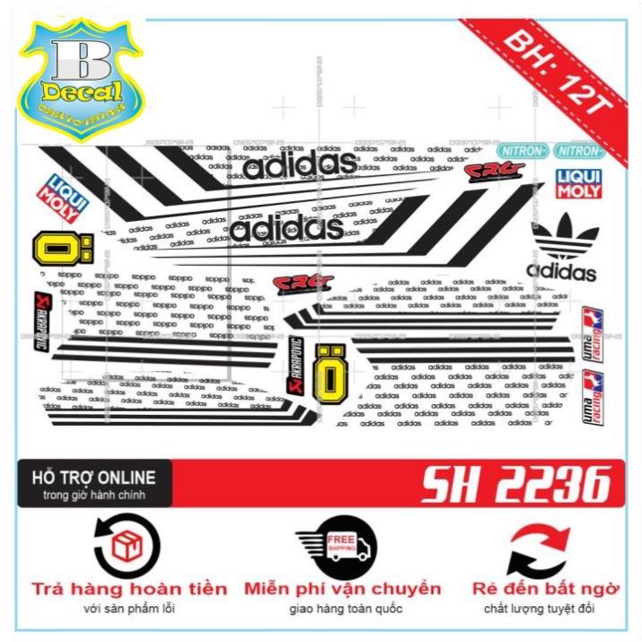 ( Quí khách vui lòng mang ra tiệm cho thợ dán ) Tem SH 2019 ADIDASS [Bi Decal]
