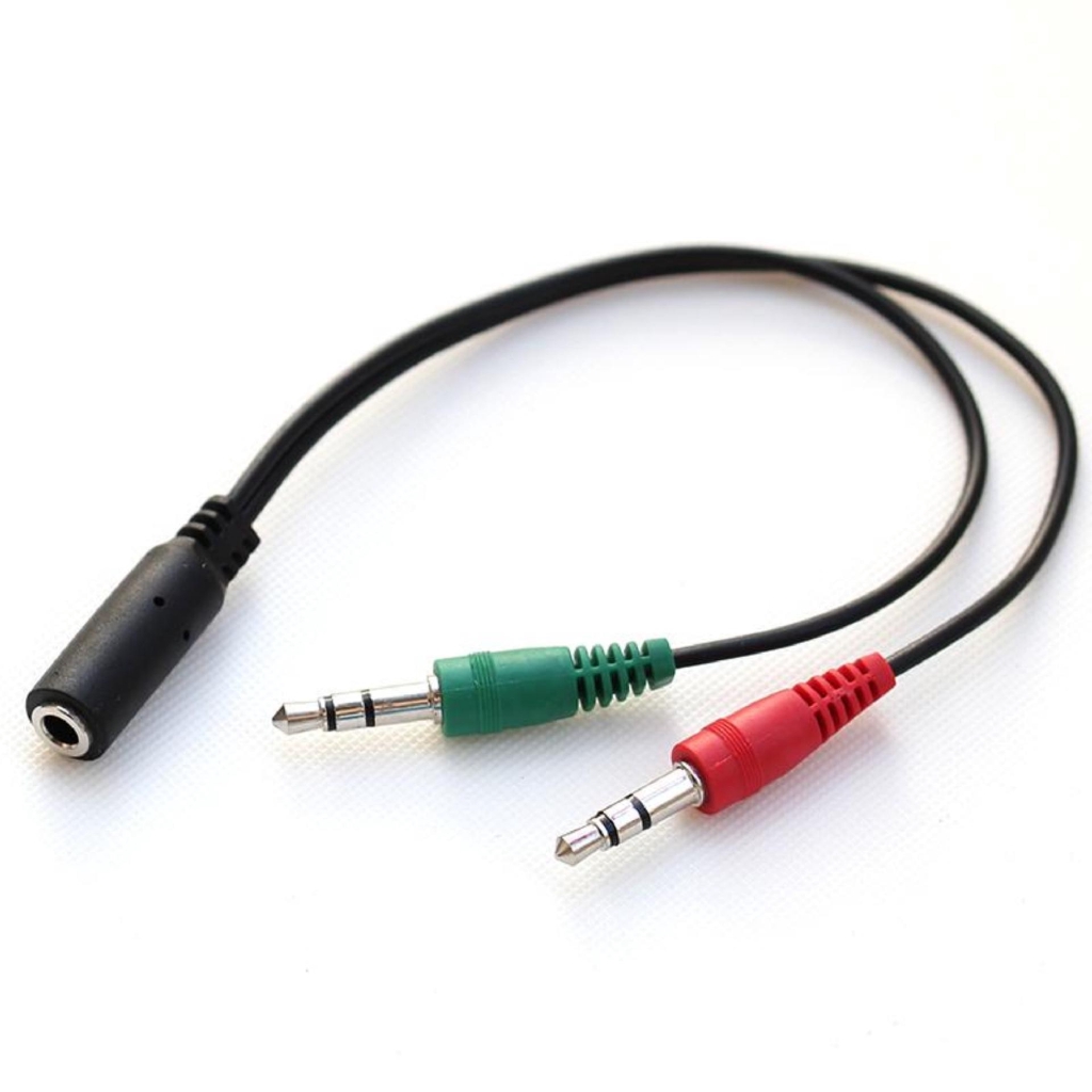 (SIÊU GIẢM GIÁ) CÁP GỘP AUDIO VÀ MICRO 2 JACK 3.5MM CHÂN CẮM SANG 1 JACK 3.5MM DẠNG LỖ -dc1307