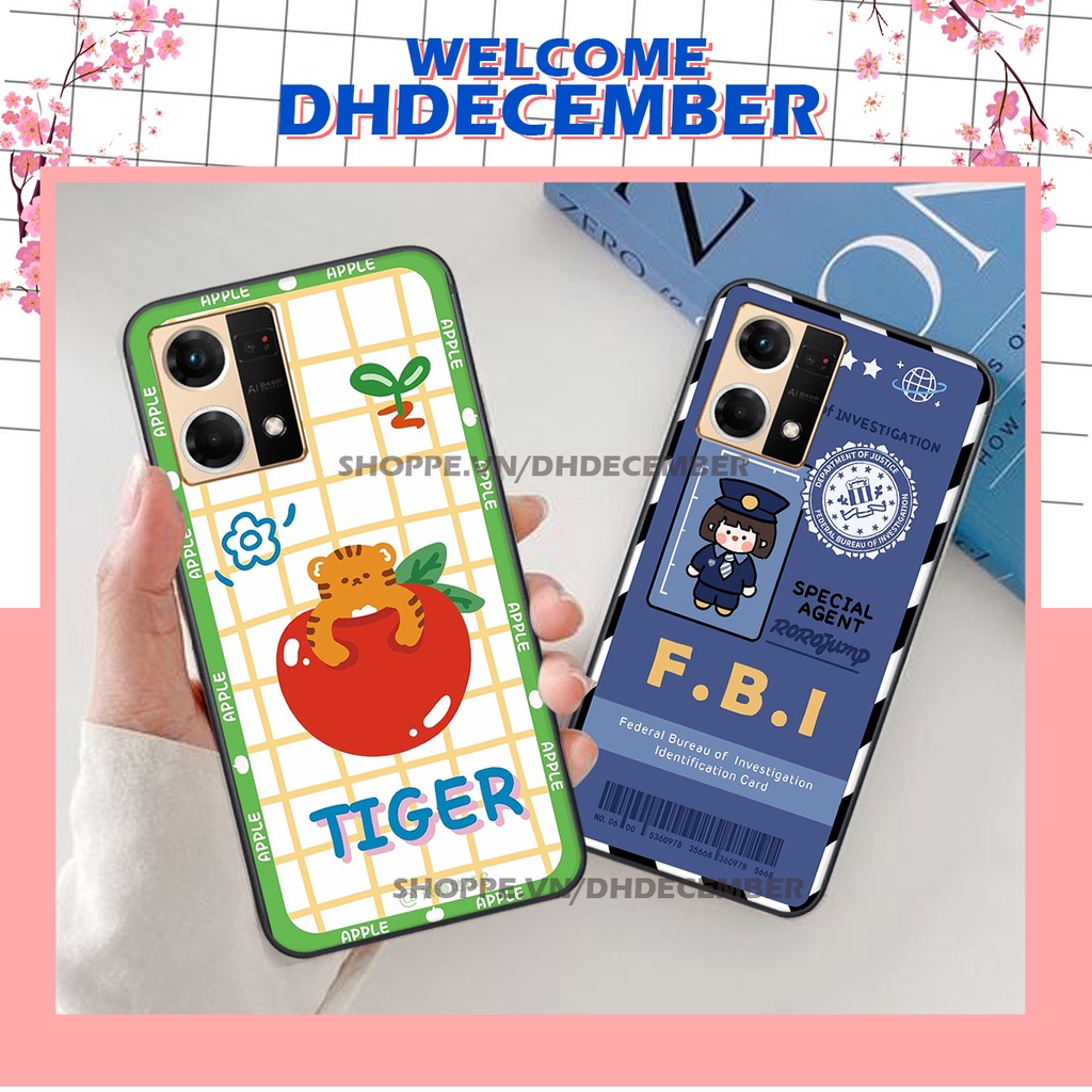 Ốp lưng Oppo RENO 7 4G ỐP BẢO VỆ CAMERA-in hình  3D GẤU HỒNG-GẤU BEER -CỰC XINH-RẺ