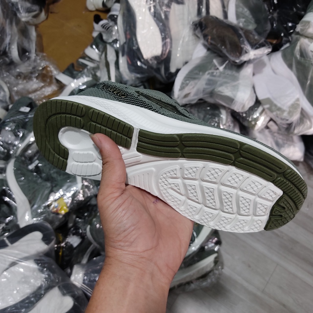 (BẢO HÀNH 1 NĂM) Giày thể thao sneaker nam cao cấp Wanno xám viền chữ cam