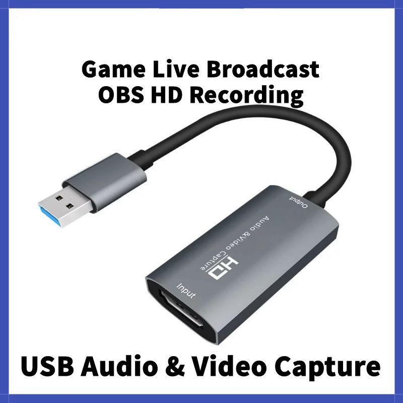 Type-C Video Capture Card, Bản Ghi Trò Chơi Usb 1080P Hd Tương Thích Hdmi Camera Phát Trực Tiếp Chuyển Đổi Ps4/5