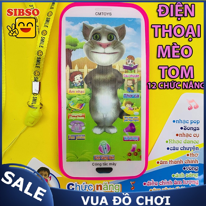 Món Đồ Chơi Điện Thoại Mèo Tom Cảm Ứng Thông Minh 12 Chức Năng F1088 - Quà Tặng Ý Nghĩa Cho Bé