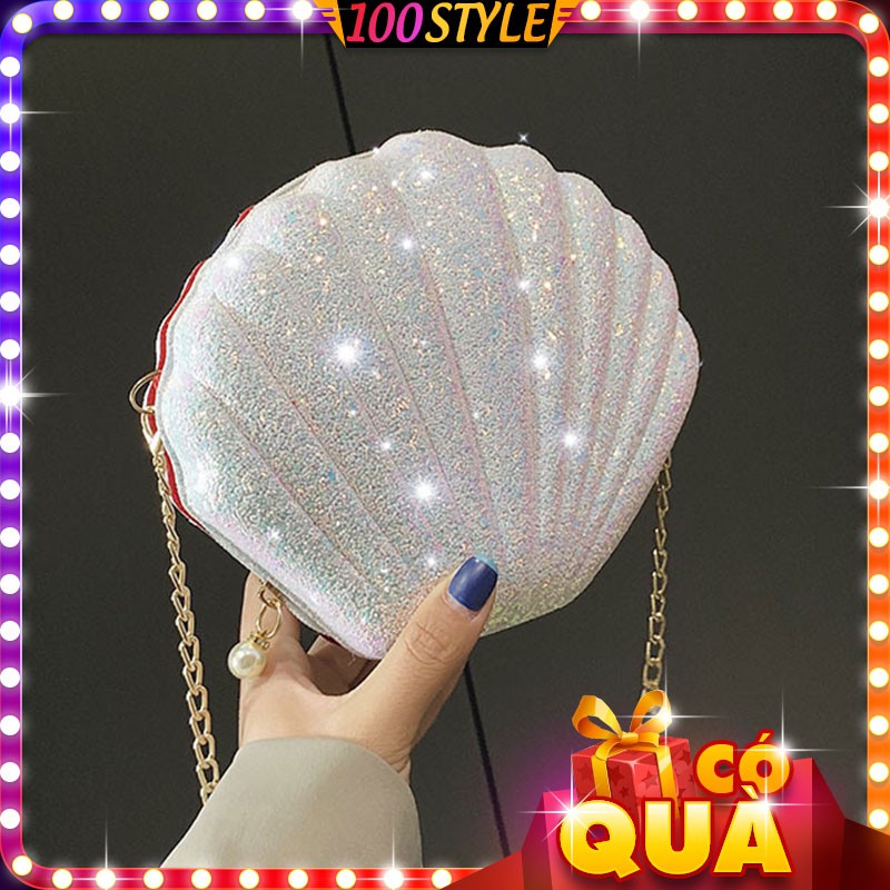 Túi Vỏ Sò Kim Tuyến Xinh Xắn