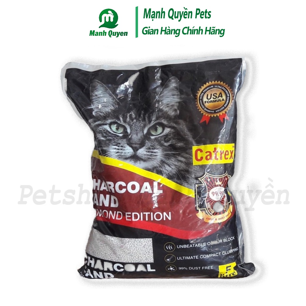 Cát Vệ Sinh Cho Mèo, Cát Cho Mèo Charcoal Sand - Túi Lớn 5L Vs 8L