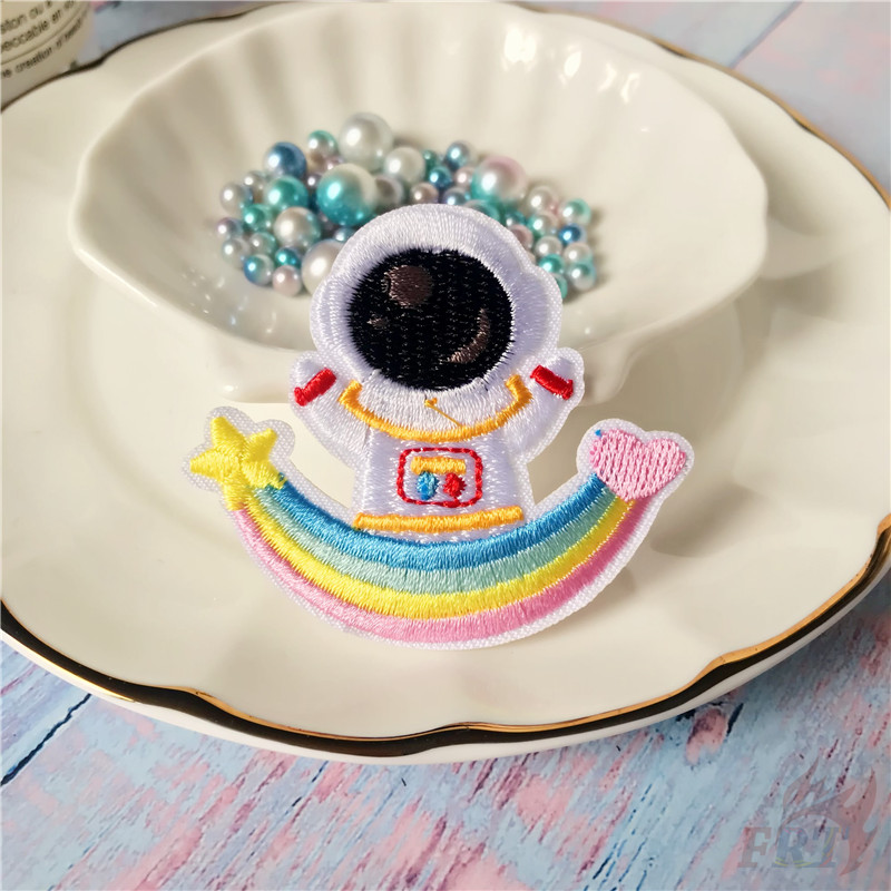 Miếng vá ủi thêu hình phi hành gia/tên lửa ngộ nghĩnh