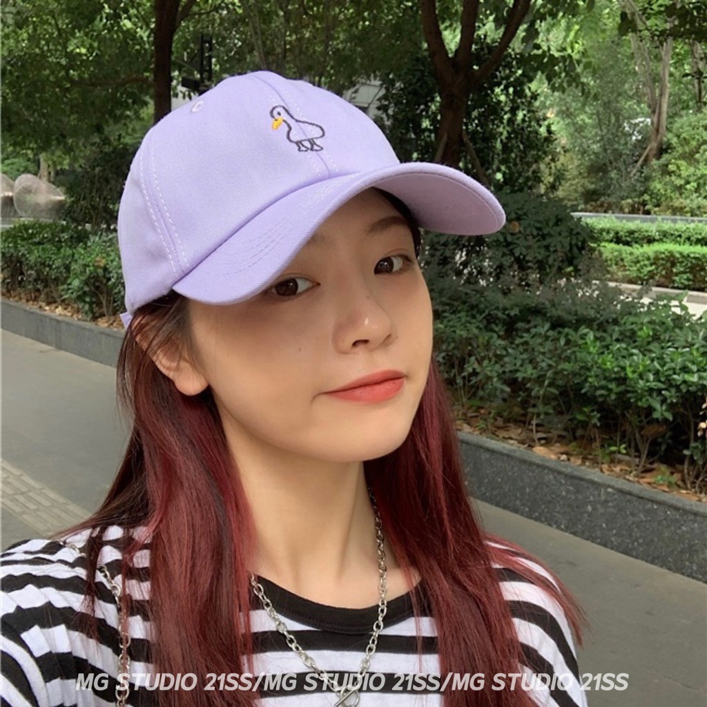 Nón bóng chày MG STUDIO thêu hình ngỗng hoạt hình thời trang