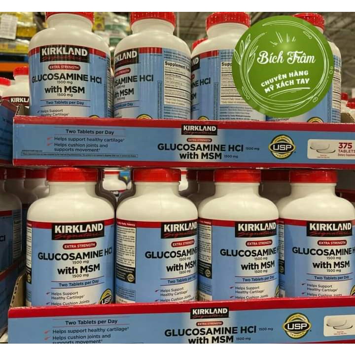 Viên uống hỗ trợ xương khớp, tạo chất nhờn cho xương GLUCOSAMINE KIRKLAND