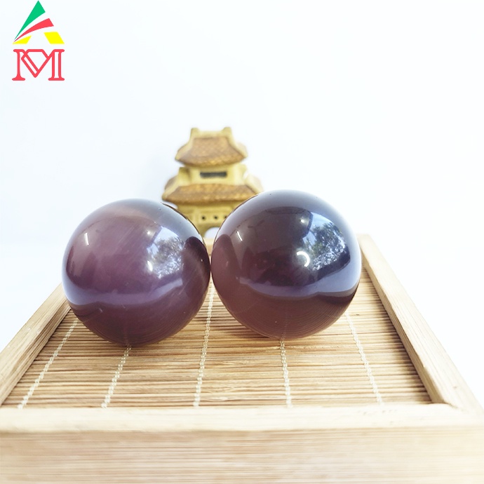Cặp Bi Lăn Tay Mắt Mèo Nâu Tím
