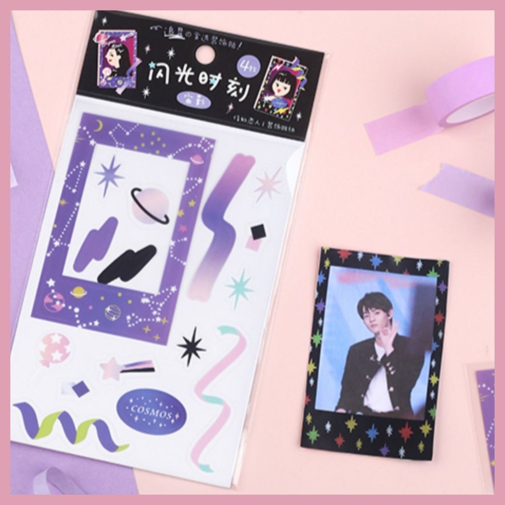 SET STICKER ULZZANG KHUNG ẢNH TRANG TRÍ