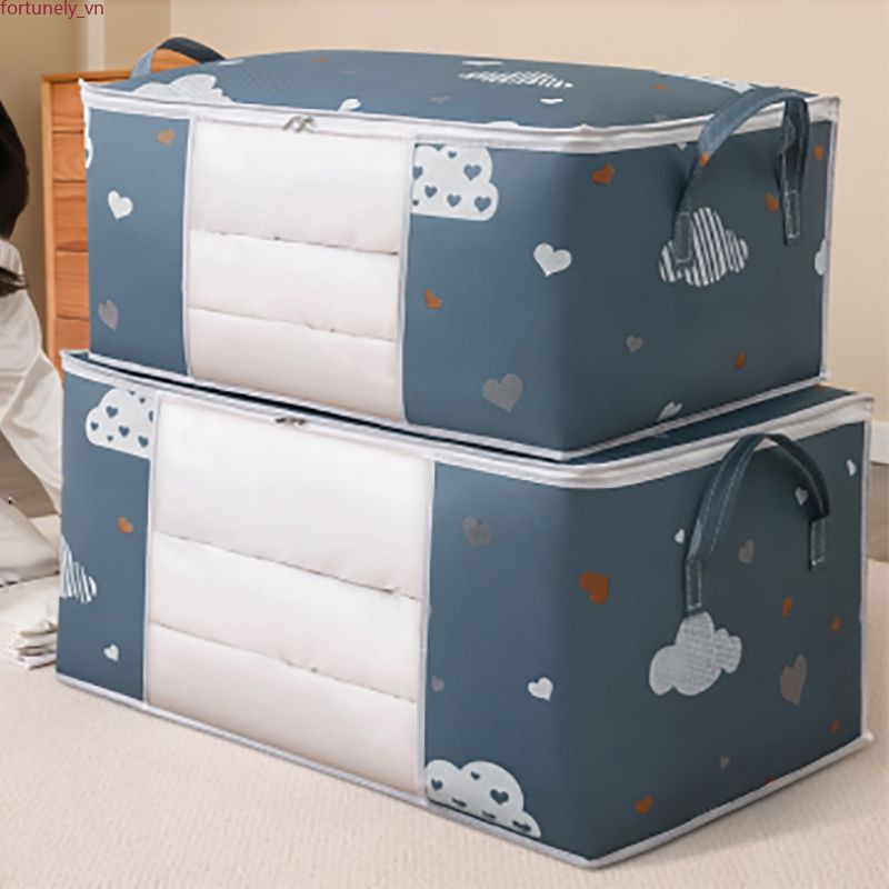【Ready Stock】 Đa Năng Tổ Chức Linh Hoạt Tủ Quần Áo Người Tổ Chức Hộp Ziper 60 × 40 × 25Cm Lớn