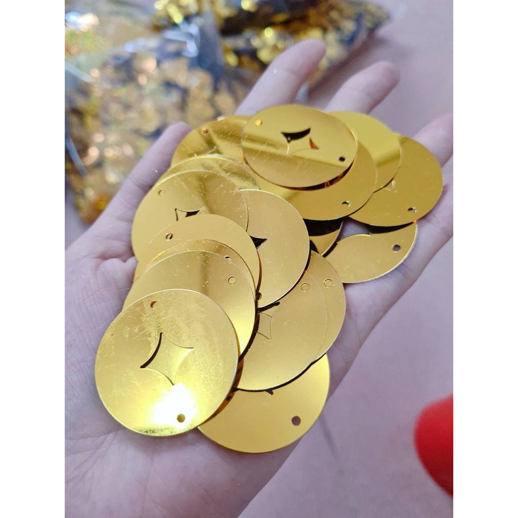 30gr kim tiền phụ liệu làm cây kim sa cành vàng lá ngọc