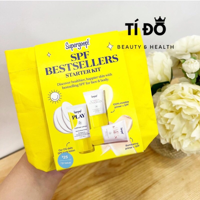 SUPERGOOP! - Bộ Sản Phẩm Chống Nắng SPF Bestseller Starter Kit