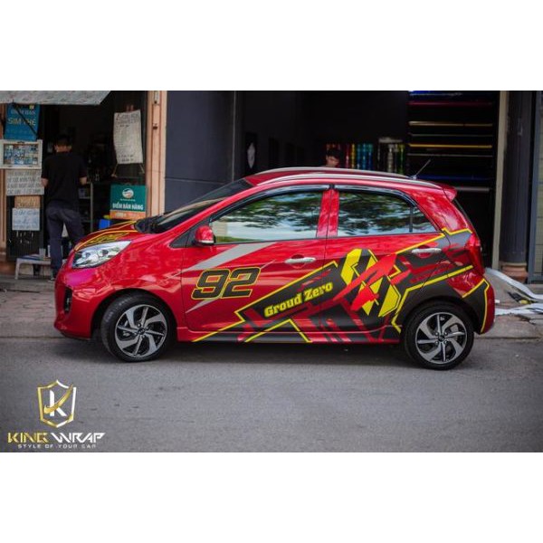 Decal tem sườn xe KIA morning - Decal cao cấp chính hãng 3 lớp