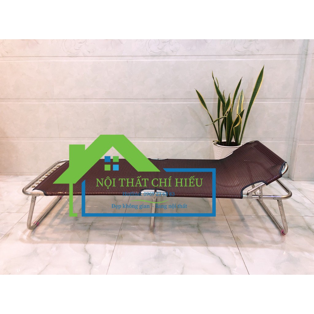Giường xếp lưới khung inox -GX12
