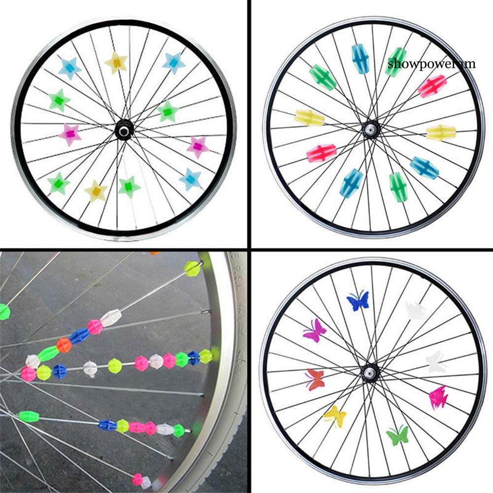 Hạt Nhựa Trang Trí Căm Xe Đạp Nhiều Màu Sắc