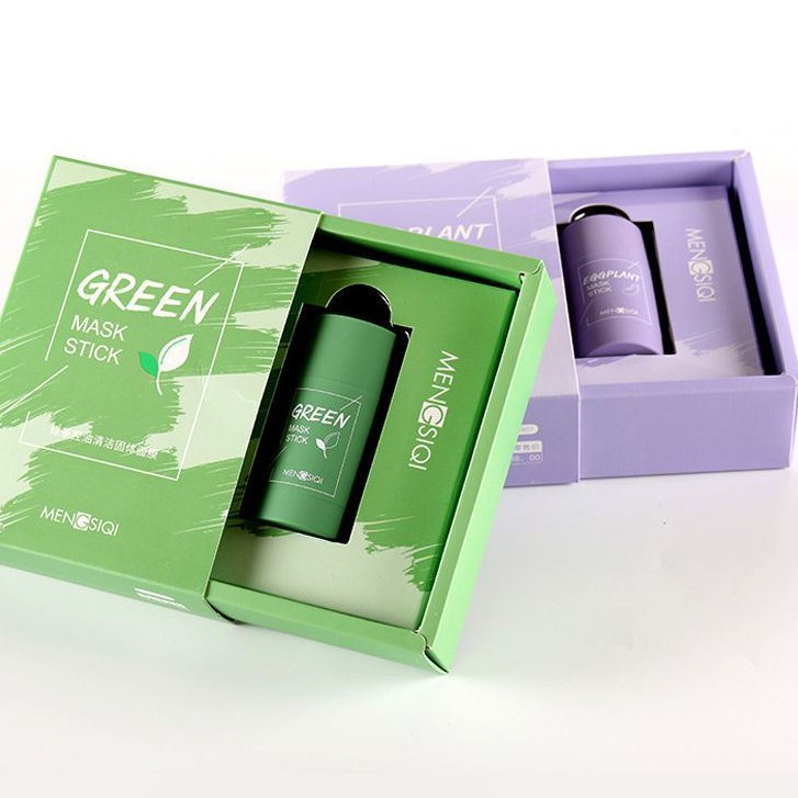 HEYXI Mặt nạ bùn dạng lăn Solid Mask chiết xuất trà xanh cà tím HMN1