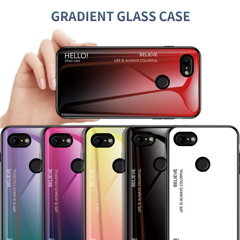 Google Pixel 3 XL 3A XLTempered Glass Phone Case Hard Cover