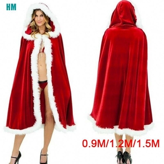 ♥Áo Choàng Hóa Trang Ông Già Noel Có Mũ Trùm Xinh Xắn Dành Cho Nữ