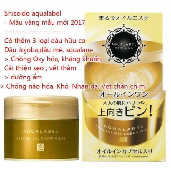 { chất lượng} Kem dưỡng shi aqua label 90g màu vàng
